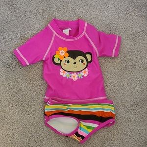 Carter's Two piece short sleeved bathing suit